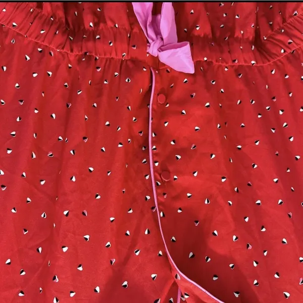 Victoria’s Secret Red Short-Sleeve Pajama Romper - Image 4