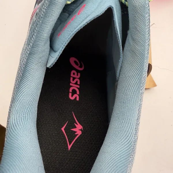 Asics‎ Fujispeed 2 Trail Running Shoe Gris Blue Pink 1012B515-400 Women's 8 New - Image 8