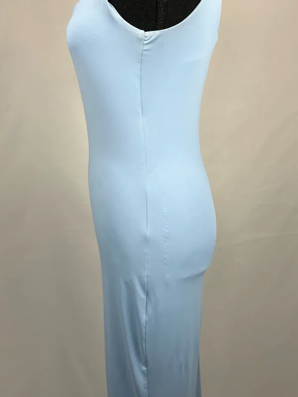 Bodycon Dress Blue Seamless Small - Image 9