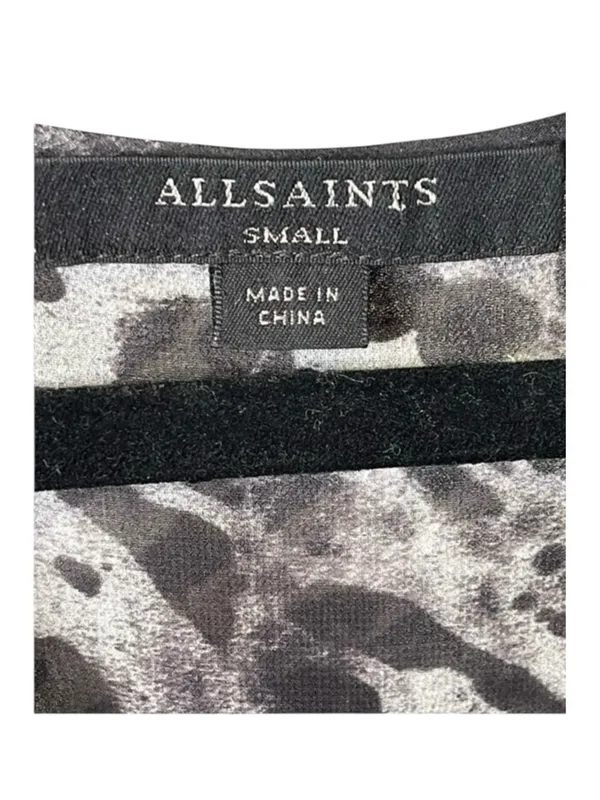 new All Saints ✽ Penny Ambient Chiffon Surplice Top ✽ Grey Leopard Print ✽ S - Image 7