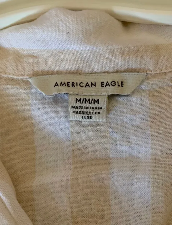 American Eagle Striped Utility Romper - Image 6