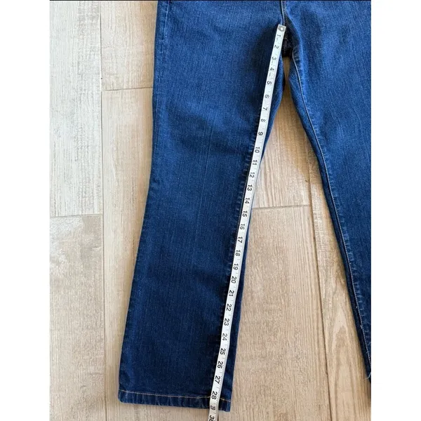 Y2k Tommy Hilfiger‎ Womens Straight Leg Jeans Dark Wash Blue Denim Sz 10 Stretch - Image 9