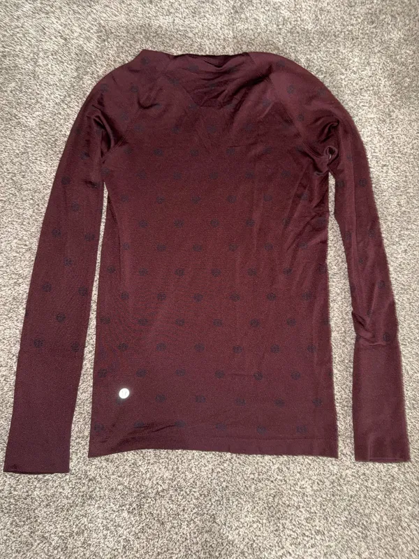 Lululemon Swiftly Tech Long Sleeve Shirt 2.0 Yogo Pop Cassis Black - Image 3