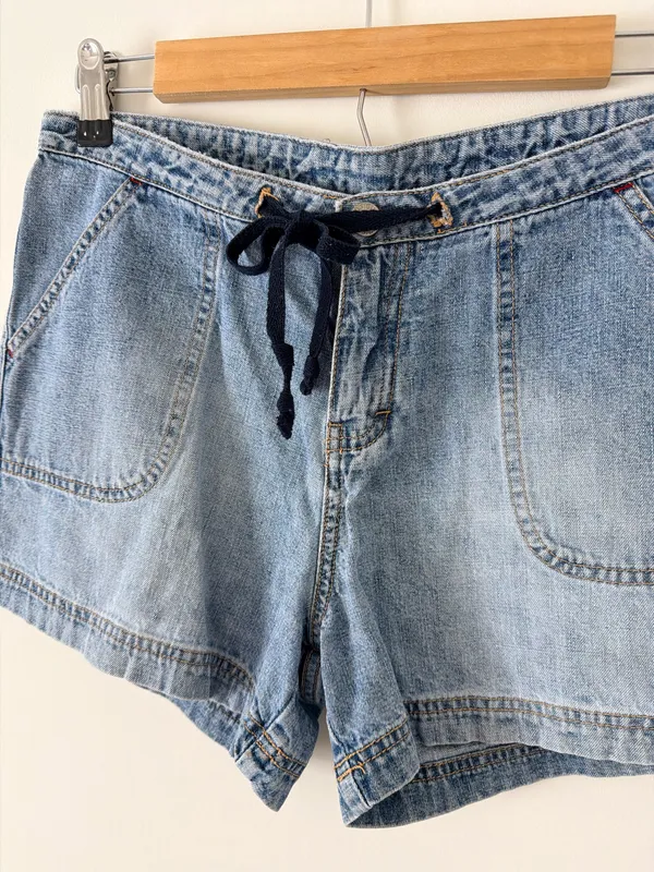 Union Bay Y2k Light Wash Drawstring Denim Shorts - Image 3