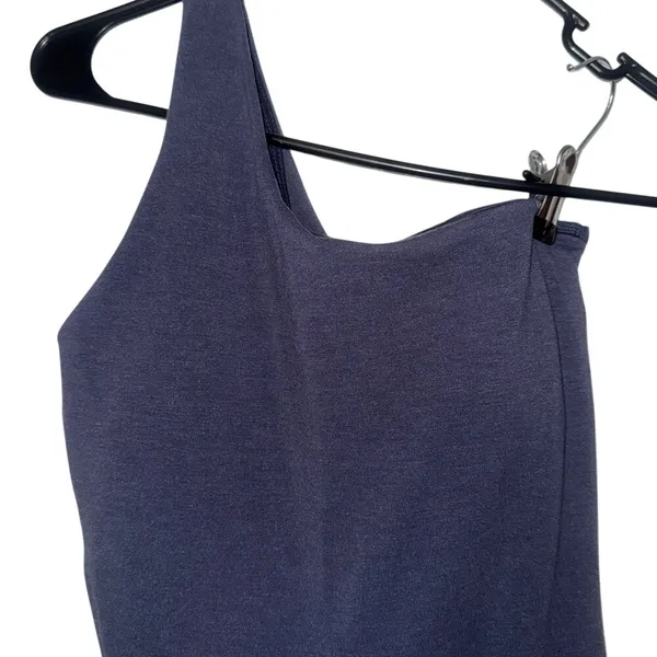 Old Navy Active PowerChill One Shoulder Jumpsuit Navy Blue Small Go-Dry Bodysuit - Image 2