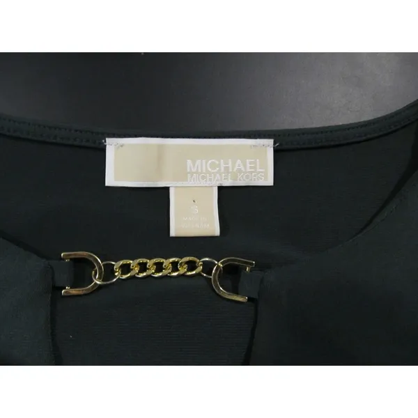 Michael Kors Women’s Green Wrap Dress Gold Chain Detail Size Small Pre‑Owned - Image 8