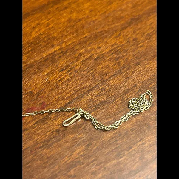 925 sterling silver necklace tangled gold tone scrap damaged m18 18 inch 0.69g - Image 3