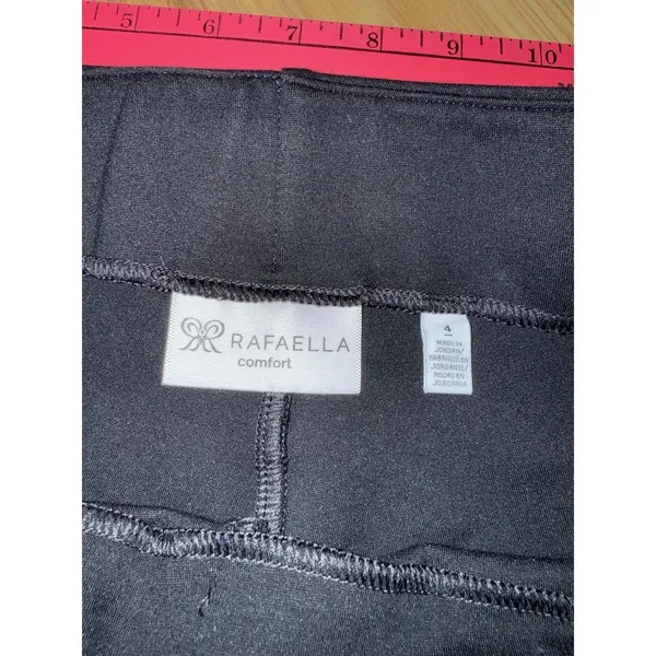 Rafaella Women's Sz 4 Pants‎ Black Pull On Stretch Waist EUC Flare Leg Bootcut - Image 3