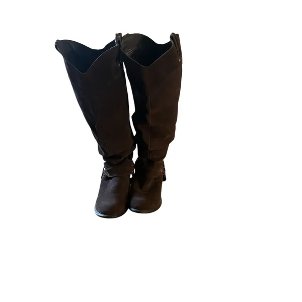 Restricted Dark Brown Over the Knee Boots Size 7 - Image 2