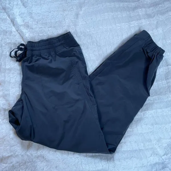 Athleta Grey Side Stripe Jogger Pants 10 Drawstring - Image 4
