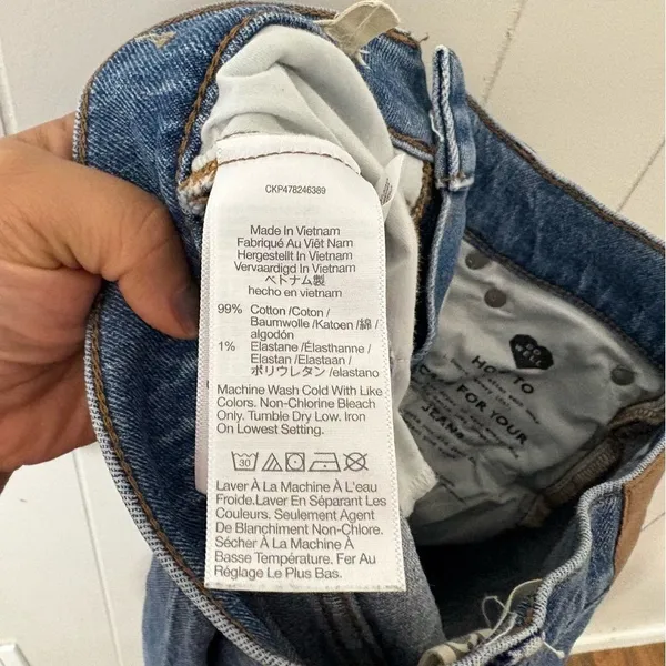 Madewell The 90s Straight Jeans High Rise Vintage Wash Women’s Size 25 - Image 9