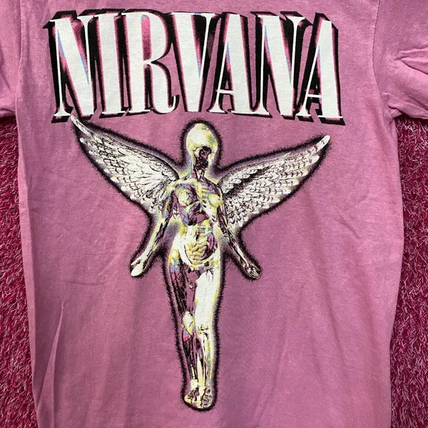 Nirvana In Utero Live 93 Rock Tour Dates Grunge Band Tee S - Image 2