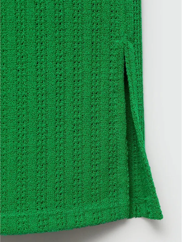 Mango 2-pc Coord Set Crochet Vest & Pant NWT Green Size Small - Image 9