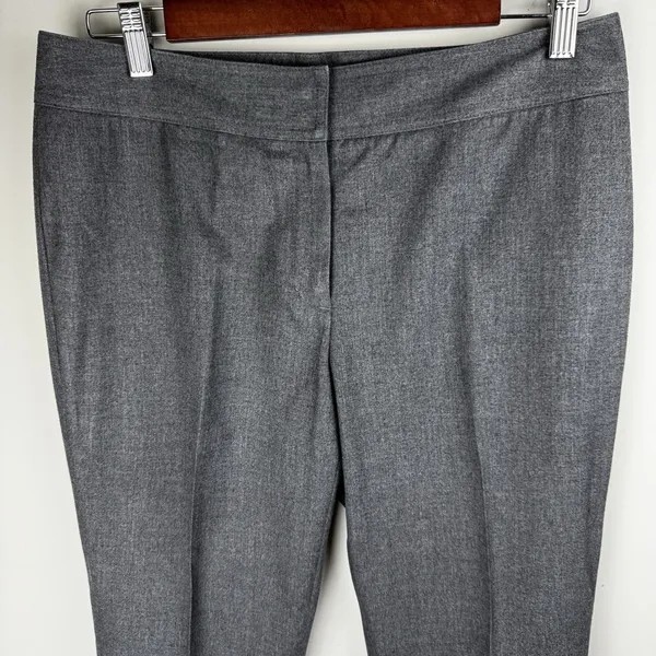 Adrienne Vittadini Pants Womens Sz 8 Heather‎ Gray Dress Wide Leg 32x32 - Image 3