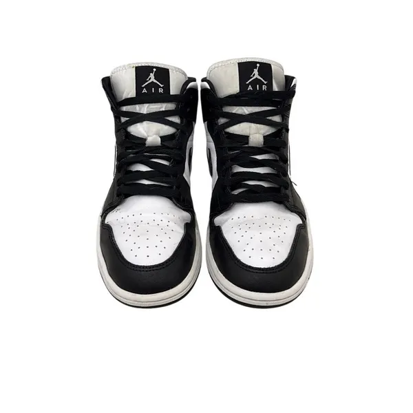 Nike Air Jordan 1 Mid 'Panda' Black White Sneakers Size Women's 8.5 - Image 2