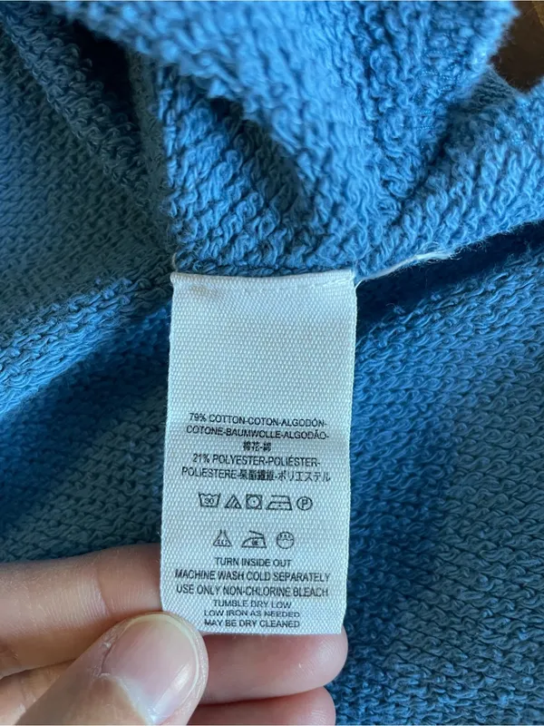 Free People Sky Blue Lace-Trim Quarter Zip Top Size S - Image 3
