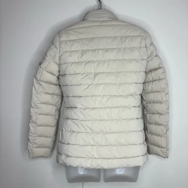 Lauren Ralph Lauren Puffer Zip Up Jacket Coat size XS Cream hidden hood - Image 4