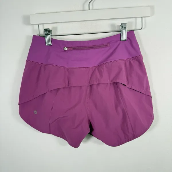 Lululemon Speed Up Short High Rise Long 4" Lined Vivid Plum Athletic Gym Women 2 - Image 3