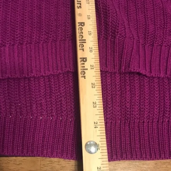 Lauren Ralph Lauren Chunky Knit Oversized‎ V-neck Sweater size large ladies - Image 12