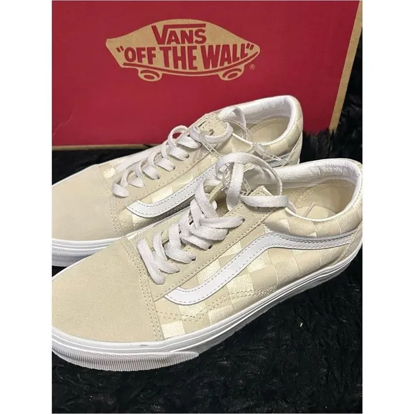 VANS old skool checkerboard lace up shoes sneakers women’s 8 new - Image 6