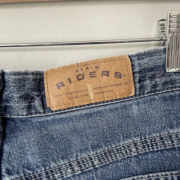 Riders By Lee Vintage Denim High-Rise Shorts 100% Cotton Blue Women's Size 10 - Image 7