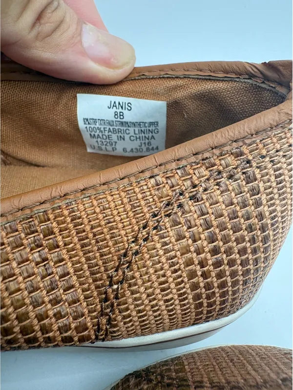 RLL Lauren Ralph Lauren Janis Woman’s 8 Brown Woven Slip-On Shoes - Image 8