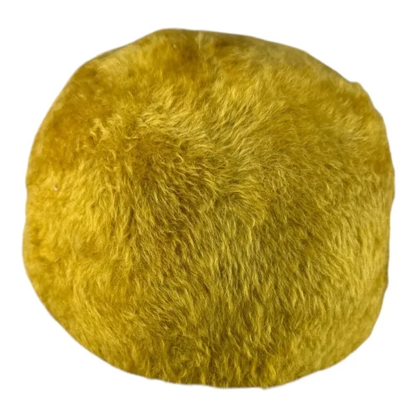Vintage Jami Exclusive Mustard Yellow Fuzzy Faux Fur Basket Hat Made in USA 70s - Image 3