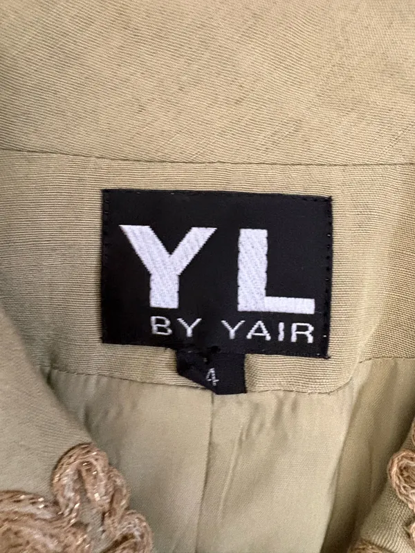 YL by Yair Embroidered Coat Green Size 4 - Image 3