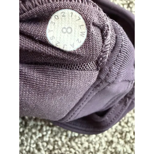 Lululemon Pushing Limits Bra Deep Plum Strappy Longline Size 8 - Image 5