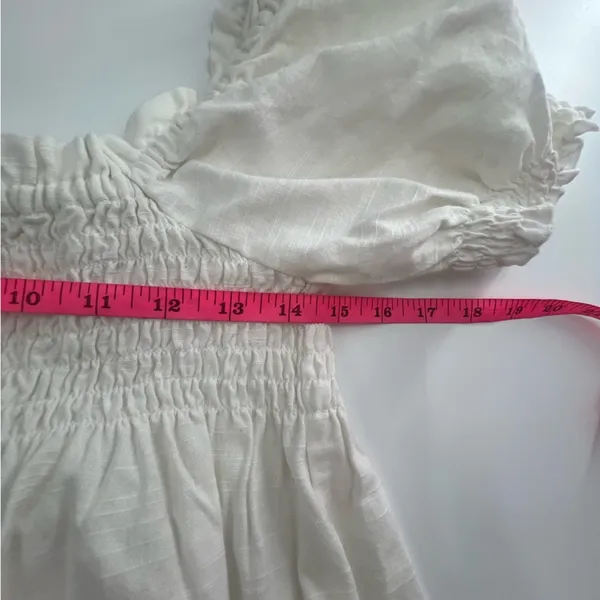 Faherty Ramona smocked white‎ organic cotton dress - Image 5