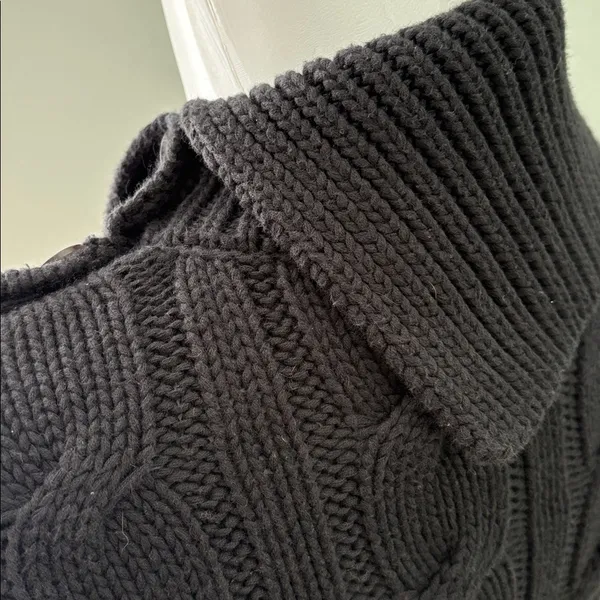 Ralph Lauren Black Cable Knit Sweater - Image 4