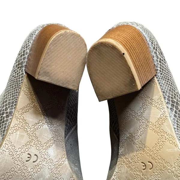 Vionic Anne Booties Womens Size‎ 9.5 Gray Suede Snake Print Ankle Zip Comfort - Image 9