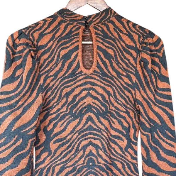 Jealous Tomato Long Sleeve Tiger Bodycon Sweater‎ Dress Sz M - Image 6