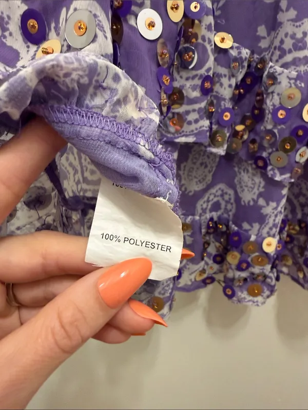 Ramy Brook Purple Sequin Skirt - Image 4