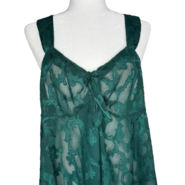 Victoria's Secret Vintage 80s/90s L Gold Label Satin Chemise Babydoll Slip Dress - Image 4
