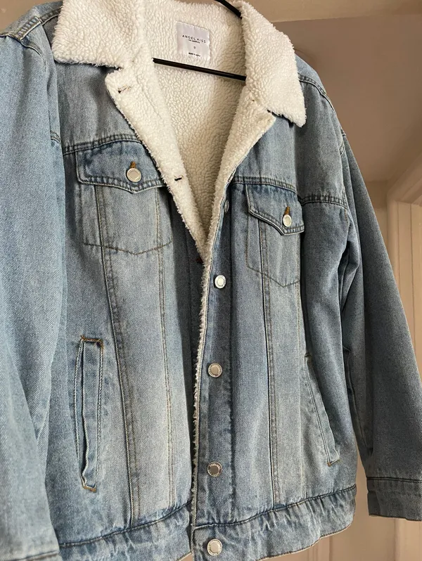 Angel Kiss Fuzzy Jean Jacket - Image 3