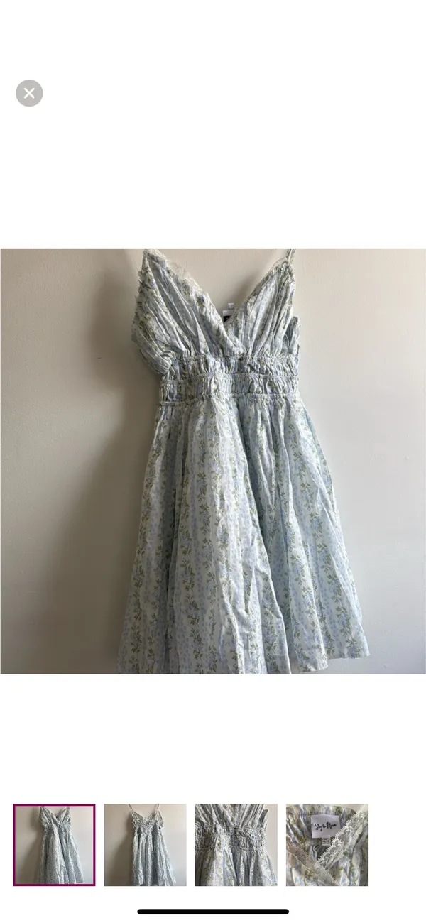 Sky to Moon Dress Floral Blue - Image 3