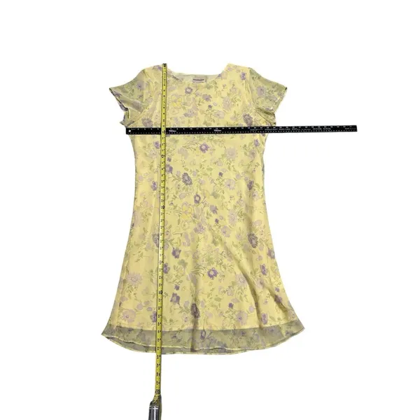 Vintage Expressions Y2K Dress Womens 22W Sheer Yellow Floral Chiffon Maxi Fairy - Image 6