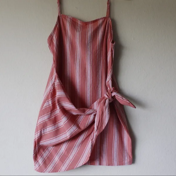 Forever 21 Coral/salmon striped mini dress - Image 2