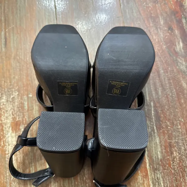 Y Not Y2K Black Platform Heels Size 9 - Image 11