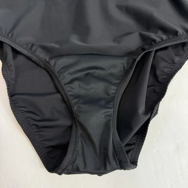 Lands End Black SlenderSuit Wrap One Piece Soft Cup‎ Swimsuit Size 6 - Image 10