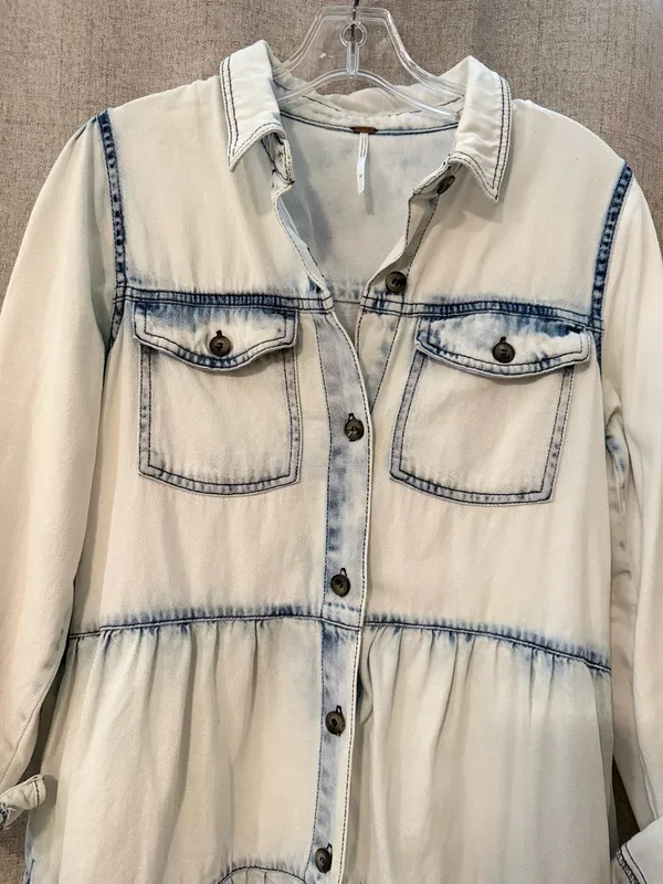 Free People Nicole Denim Shirtdress | M - Image 3