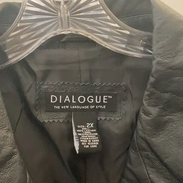 FINAL MARKDOWN Dialogue black leather jacket 2x - Image 3