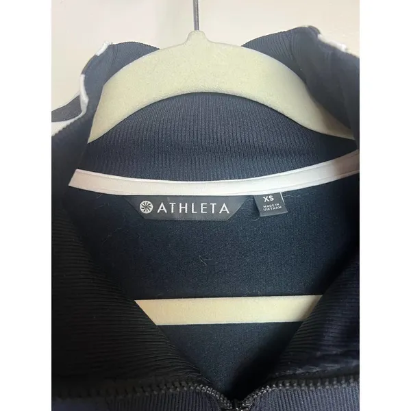 Athleta Circa Track Sweatshirt Black Dress Sz. XS - Image 4