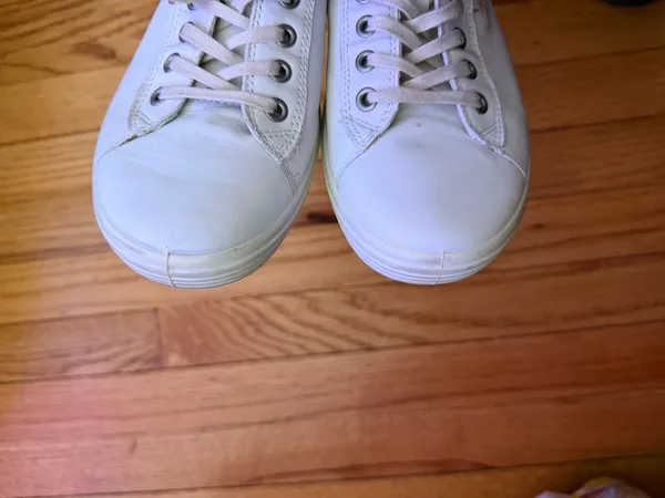 Ecco Soft 7 Leather Sneakers Casual White Lace-Up Sz 9 minimalist preppy - Image 6