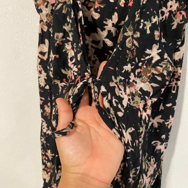American Rag Cie Floral Cold Shoulder Tank Top Size L Boho Peasant Blouse - Image 5