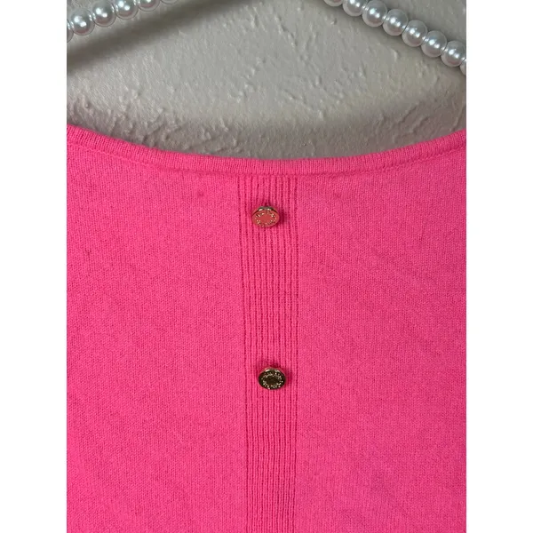 Lilly Pulitzer Cashmere Sweater Size Small Bright Pink Preppy Colorful TINY FLAW - Image 10