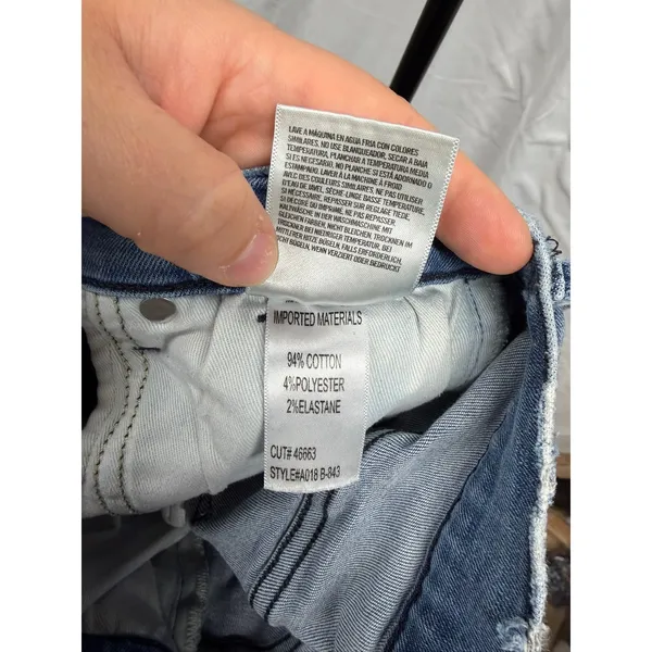 Agolde $148 Women's‎ Sz 27 Sophie Mid-Rise Light Wash Distressed Raw Hem Jeans - Image 6