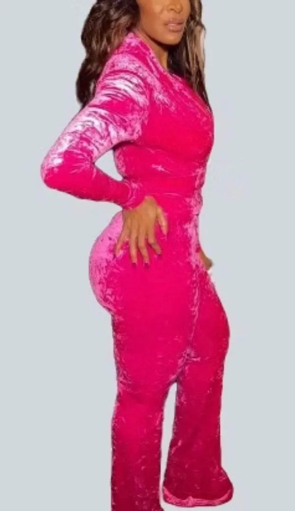 Ceceve Pink Velvet Lounge Set - Image 2