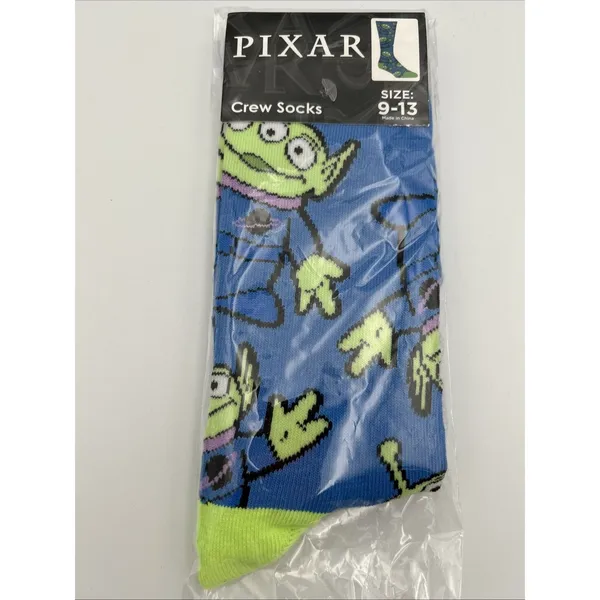 New Toy Story Crew Socks Woody Buzz Aliens Rex Slinky Dog Novelty Fun Lot of 4 - Image 7